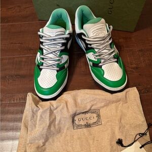 Authentic Gucci Basket Sneakers Size Men’s 5 GG Monogram New With Box
